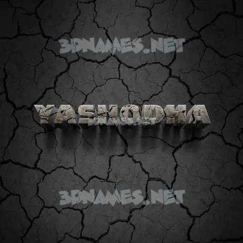 yashodha in Cracked Stone style - 3D name wallpaper