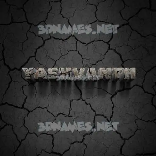 yashvanth in Cracked Stone style - 3D name wallpaper