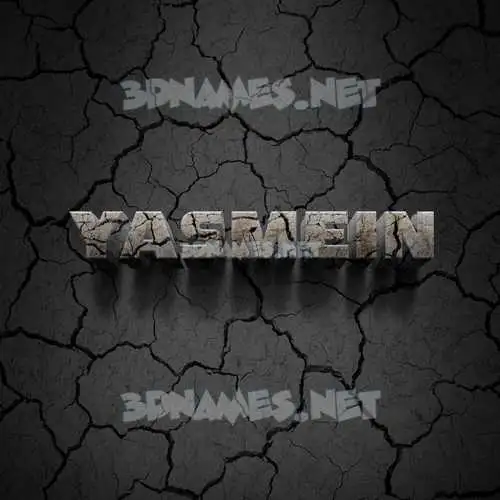 yasmein in Cracked Stone style - 3D name wallpaper yasmein in Cracked Stone style - 3D name wallpaper