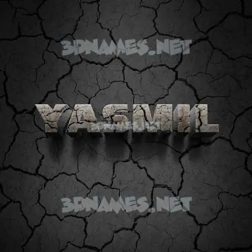 yasmil in Cracked Stone style - 3D name wallpaper yasmil in Cracked Stone style - 3D name wallpaper