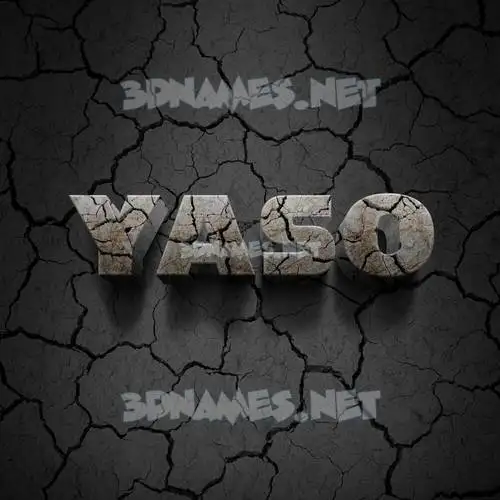 yaso in Cracked Stone style - 3D name wallpaper yaso in Cracked Stone style - 3D name wallpaper