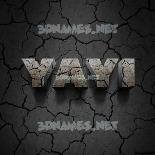 yayi in Cracked Stone style - 3D name wallpaper yayi in Cracked Stone style - 3D name wallpaper