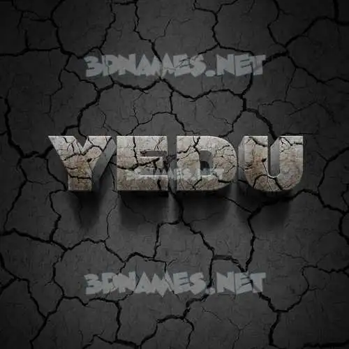 yedu in Cracked Stone style - 3D name wallpaper yedu in Cracked Stone style - 3D name wallpaper