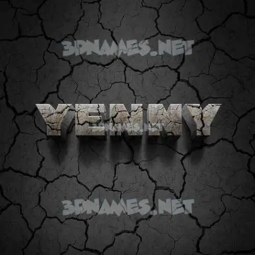 yenny in Cracked Stone style - 3D name wallpaper yenny in Cracked Stone style - 3D name wallpaper