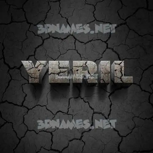 yeril in Cracked Stone style - 3D name wallpaper yeril in Cracked Stone style - 3D name wallpaper