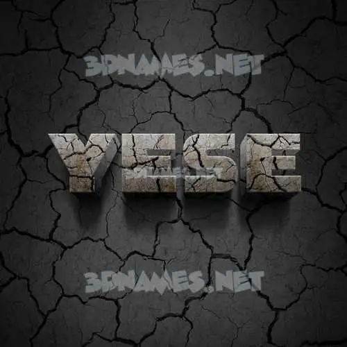 yese in Cracked Stone style - 3D name wallpaper yese in Cracked Stone style - 3D name wallpaper