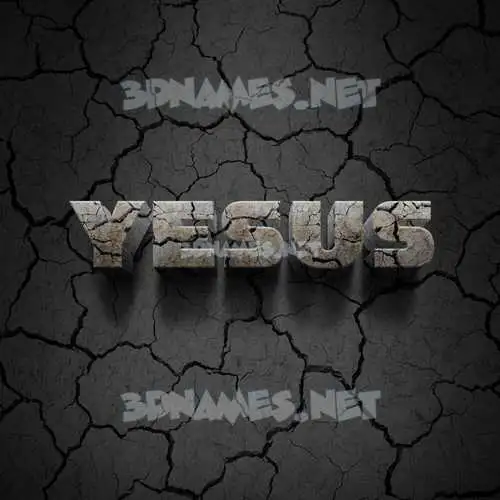 yesus in Cracked Stone style - 3D name wallpaper