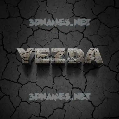 yezda in Cracked Stone style - 3D name wallpaper yezda in Cracked Stone style - 3D name wallpaper