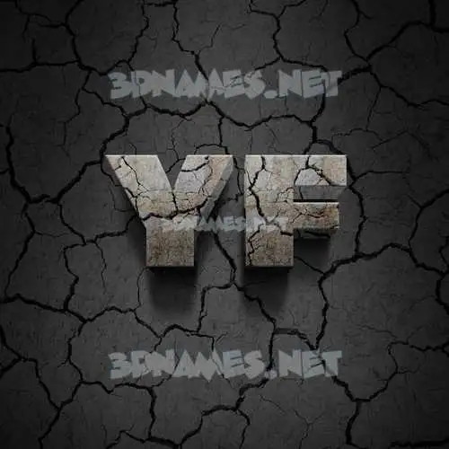yf in Cracked Stone style - 3D name wallpaper yf in Cracked Stone style - 3D name wallpaper