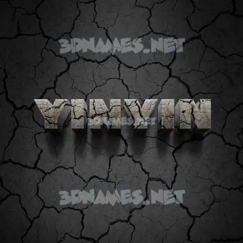 yinyin in Cracked Stone style - 3D name wallpaper yinyin in Cracked Stone style - 3D name wallpaper