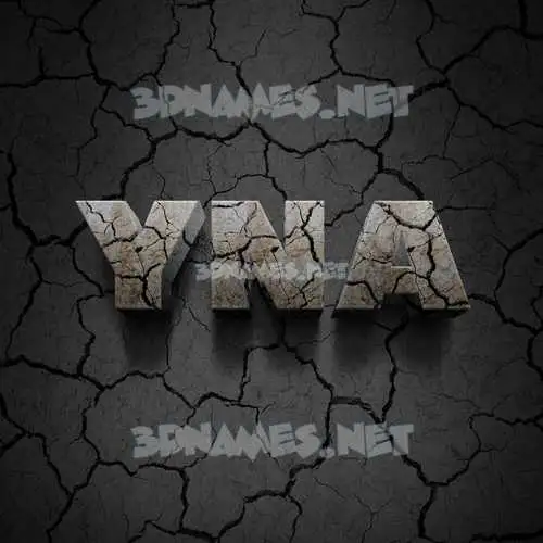 yna in Cracked Stone style - 3D name wallpaper yna in Cracked Stone style - 3D name wallpaper