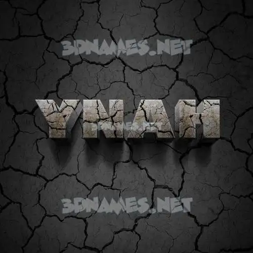 ynah in Cracked Stone style - 3D name wallpaper ynah in Cracked Stone style - 3D name wallpaper