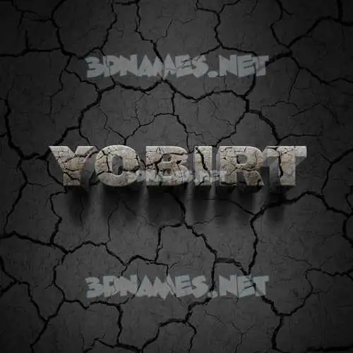yobirt in Cracked Stone style - 3D name wallpaper yobirt in Cracked Stone style - 3D name wallpaper