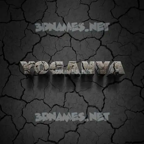 yoganya in Cracked Stone style - 3D name wallpaper yoganya in Cracked Stone style - 3D name wallpaper
