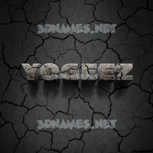 yogeez in Cracked Stone style - 3D name wallpaper yogeez in Cracked Stone style - 3D name wallpaper
