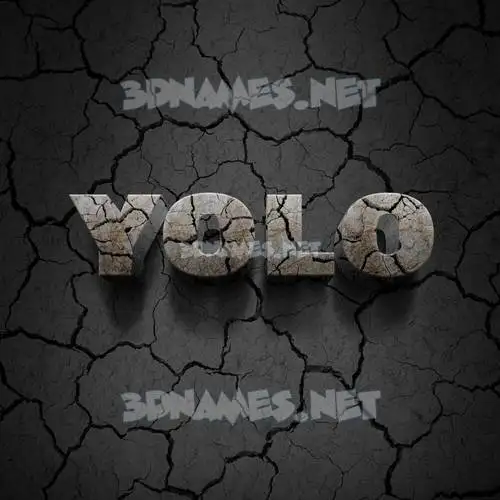 yolo in Cracked Stone style - 3D name wallpaper yolo in Cracked Stone style - 3D name wallpaper