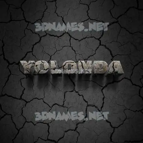 yolonda in Cracked Stone style - 3D name wallpaper yolonda in Cracked Stone style - 3D name wallpaper