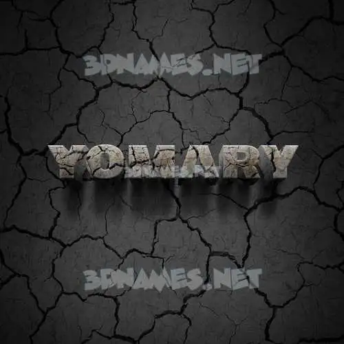 yomary in Cracked Stone style - 3D name wallpaper yomary in Cracked Stone style - 3D name wallpaper