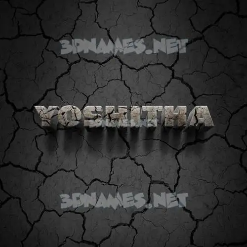 yoshitha in Cracked Stone style - 3D name wallpaper