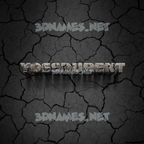 yossdurent in Cracked Stone style - 3D name wallpaper