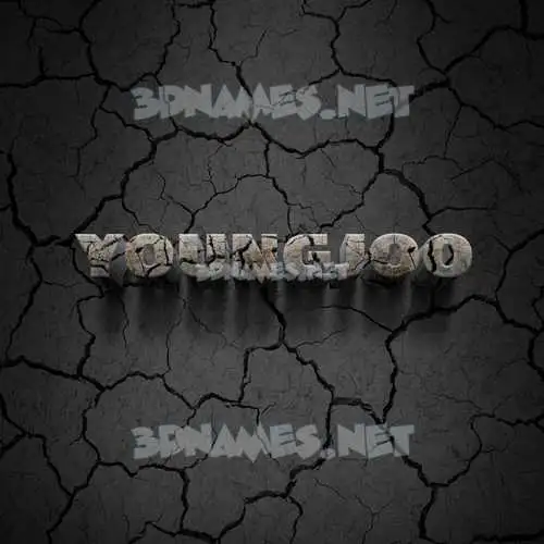 youngjoo in Cracked Stone style - 3D name wallpaper youngjoo in Cracked Stone style - 3D name wallpaper