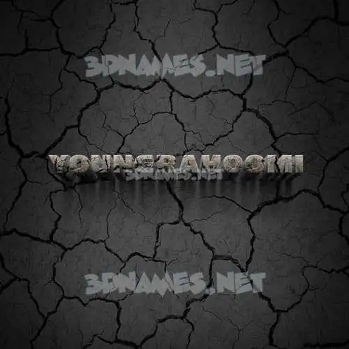 youngrahoomi in Cracked Stone style - 3D name wallpaper youngrahoomi in Cracked Stone style - 3D name wallpaper