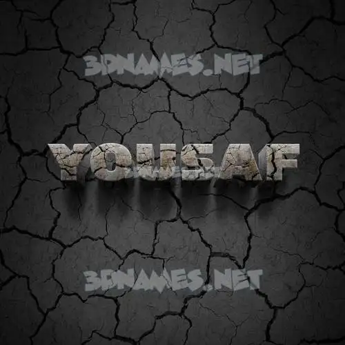 yousaf in Cracked Stone style - 3D name wallpaper yousaf in Cracked Stone style - 3D name wallpaper