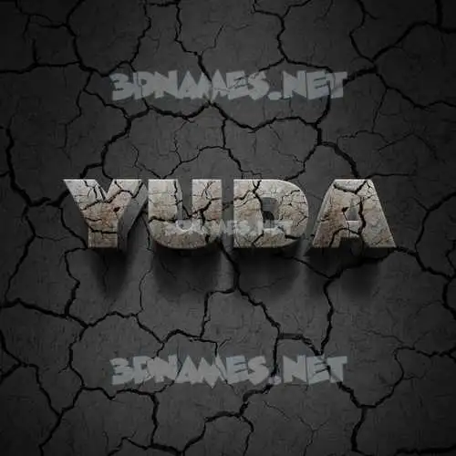 yuda in Cracked Stone style - 3D name wallpaper yuda in Cracked Stone style - 3D name wallpaper