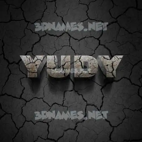 yudy in Cracked Stone style - 3D name wallpaper yudy in Cracked Stone style - 3D name wallpaper