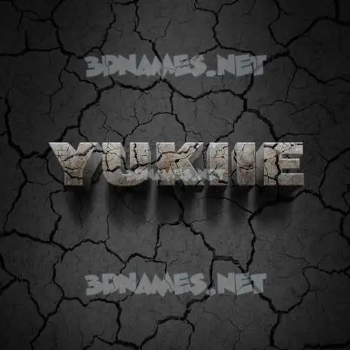 yukiie in Cracked Stone style - 3D name wallpaper yukiie in Cracked Stone style - 3D name wallpaper