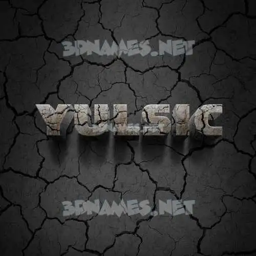 yulsic in Cracked Stone style - 3D name wallpaper yulsic in Cracked Stone style - 3D name wallpaper