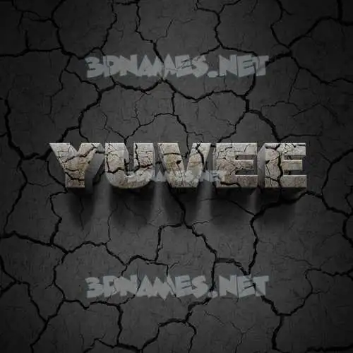 yuvee in Cracked Stone style - 3D name wallpaper yuvee in Cracked Stone style - 3D name wallpaper