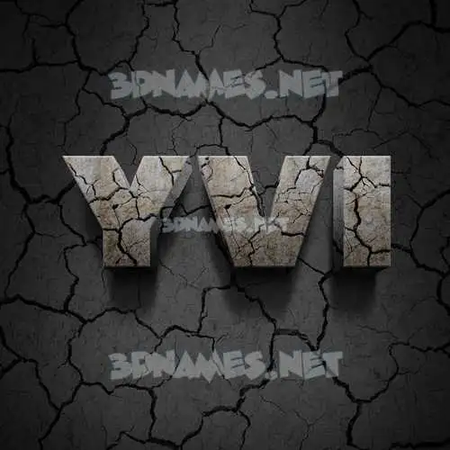 yvi in Cracked Stone style - 3D name wallpaper yvi in Cracked Stone style - 3D name wallpaper
