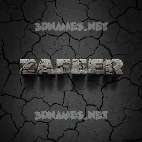 zafeer in Cracked Stone style - 3D name wallpaper zafeer in Cracked Stone style - 3D name wallpaper