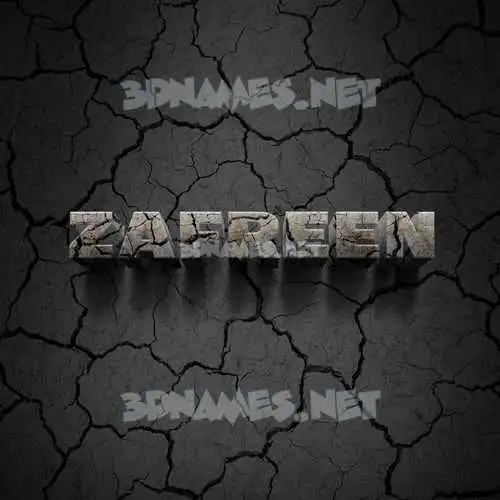 zafreen in Cracked Stone style - 3D name wallpaper zafreen in Cracked Stone style - 3D name wallpaper