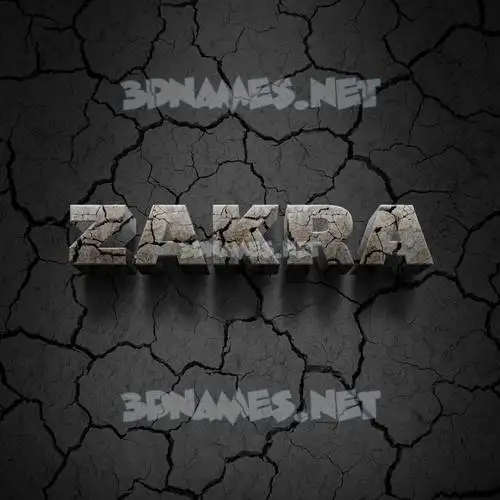 zakra in Cracked Stone style - 3D name wallpaper zakra in Cracked Stone style - 3D name wallpaper