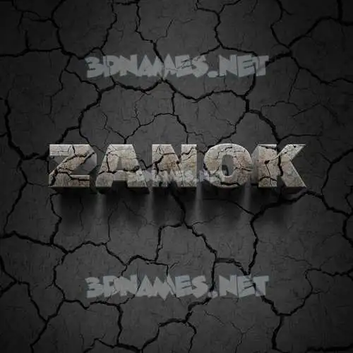 zanok in Cracked Stone style - 3D name wallpaper zanok in Cracked Stone style - 3D name wallpaper