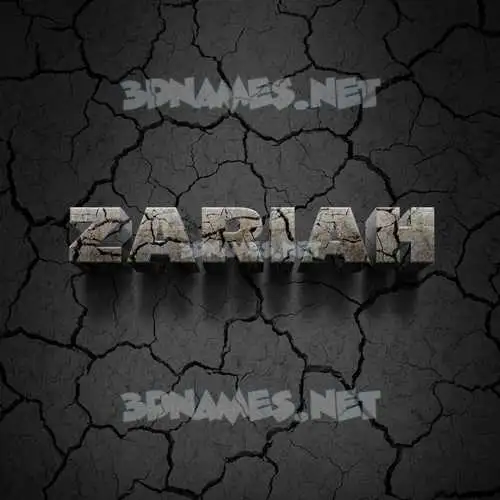 zariah in Cracked Stone style - 3D name wallpaper zariah in Cracked Stone style - 3D name wallpaper