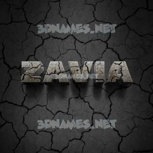 zavia in Cracked Stone style - 3D name wallpaper zavia in Cracked Stone style - 3D name wallpaper