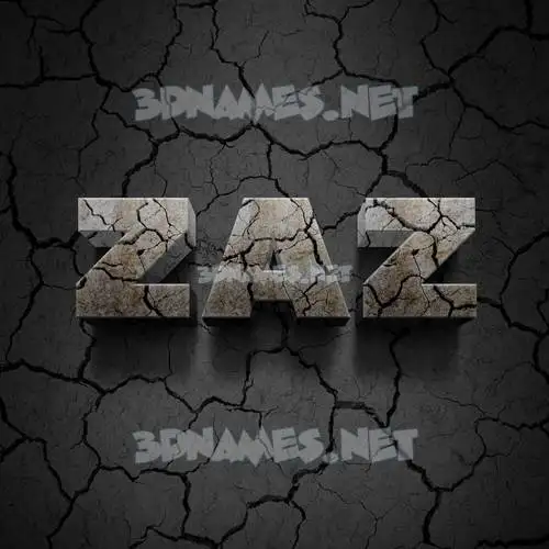 zaz in Cracked Stone style - 3D name wallpaper zaz in Cracked Stone style - 3D name wallpaper