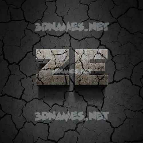 ze in Cracked Stone style - 3D name wallpaper ze in Cracked Stone style - 3D name wallpaper
