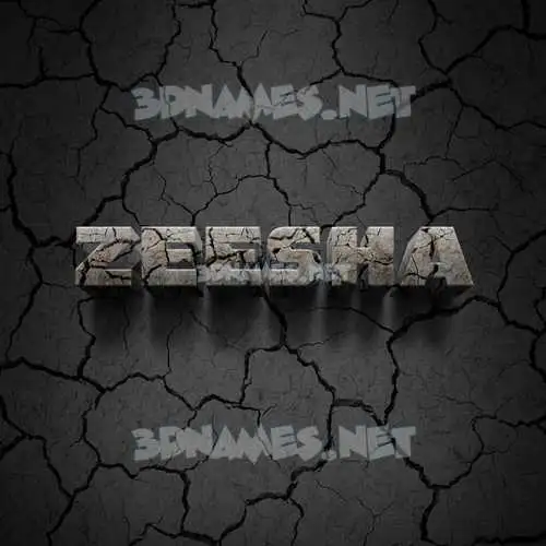 zeesha in Cracked Stone style - 3D name wallpaper zeesha in Cracked Stone style - 3D name wallpaper