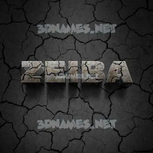 zeiba in Cracked Stone style - 3D name wallpaper zeiba in Cracked Stone style - 3D name wallpaper