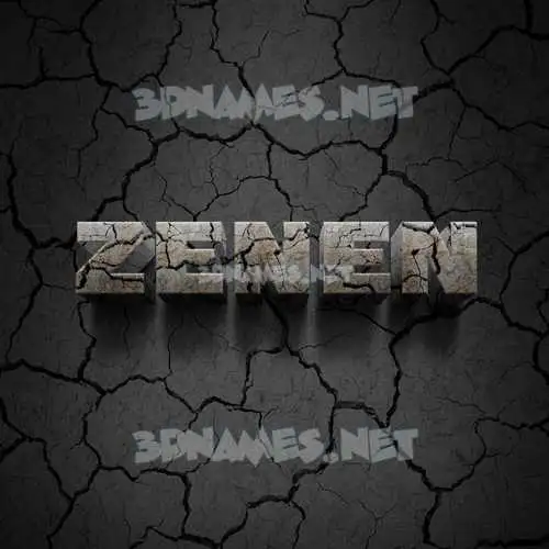 zenen in Cracked Stone style - 3D name wallpaper zenen in Cracked Stone style - 3D name wallpaper