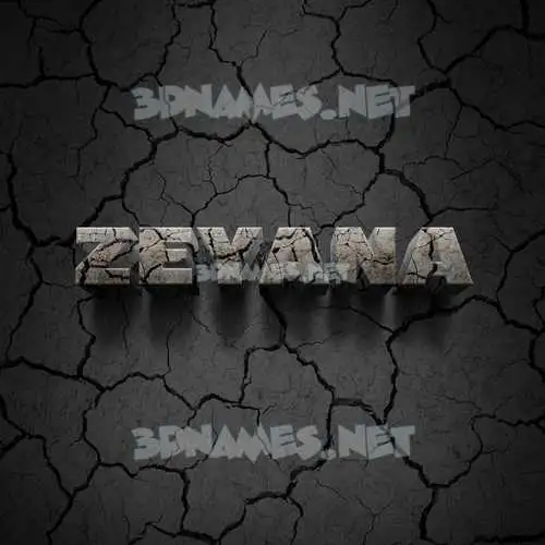 zeyana in Cracked Stone style - 3D name wallpaper zeyana in Cracked Stone style - 3D name wallpaper