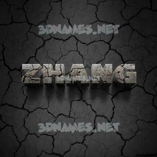 zhang in Cracked Stone style - 3D name wallpaper