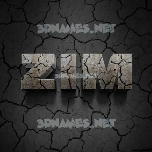 zim in Cracked Stone style - 3D name wallpaper zim in Cracked Stone style - 3D name wallpaper
