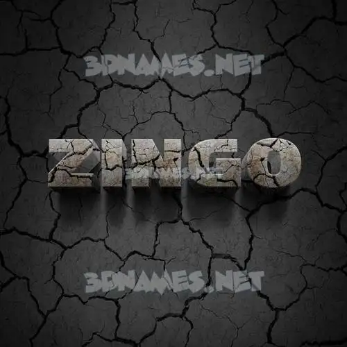 zingo in Cracked Stone style - 3D name wallpaper zingo in Cracked Stone style - 3D name wallpaper