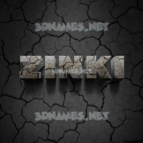 zinki in Cracked Stone style - 3D name wallpaper zinki in Cracked Stone style - 3D name wallpaper