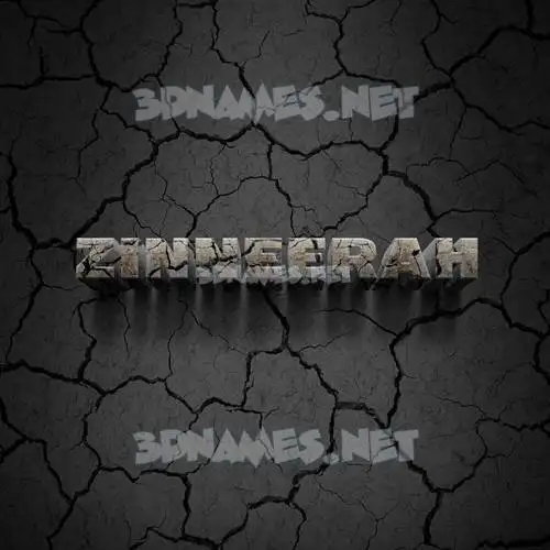 zinneerah in Cracked Stone style - 3D name wallpaper zinneerah in Cracked Stone style - 3D name wallpaper